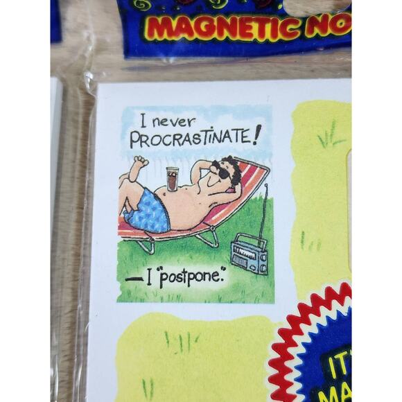 Magnetic Note Pads Noteworthy Year 1998 Michael Placek Made in USA x3 - Picture 6 of 11